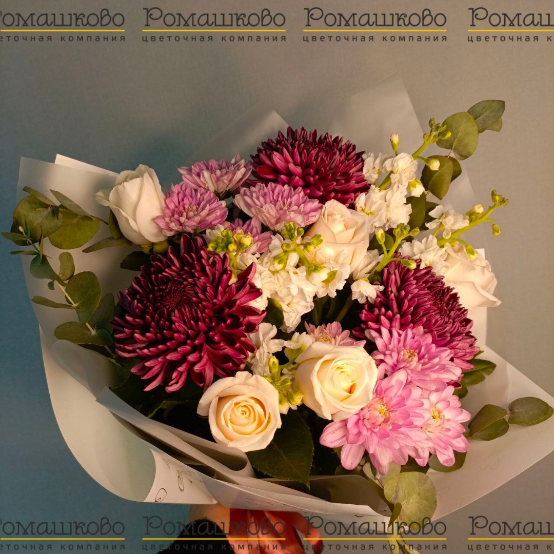 Букет из хризантем «Императрица»