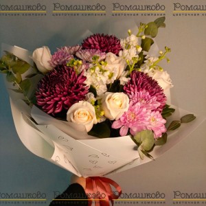 Превью Букет из хризантем «Императрица»