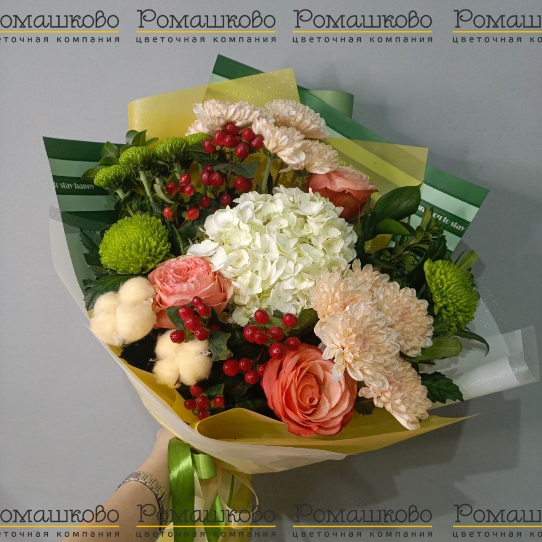Букет из гортензий «Время счастья»