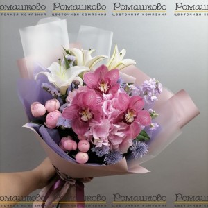 Превью Букет из орхидей «Звездное небо»