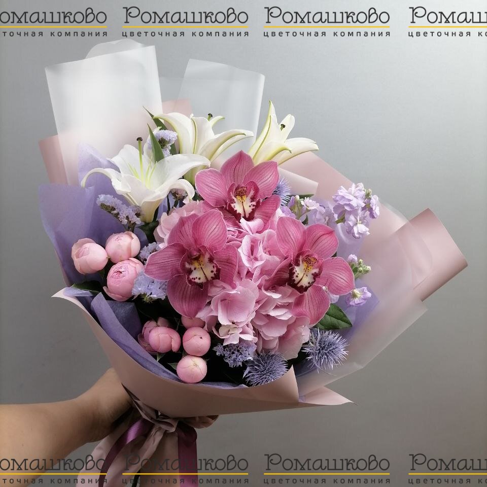 Букет из орхидей «Звездное небо»