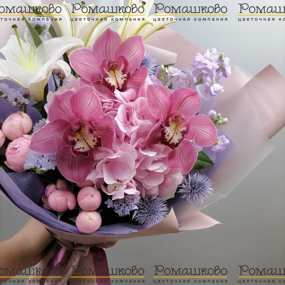 Букет из орхидей «Звездное небо»