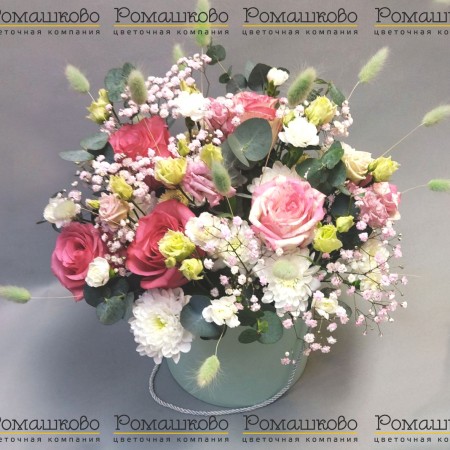 Коробочка с цветами «Кокетка» за 5 200 - «Ромашково» в Красноярске