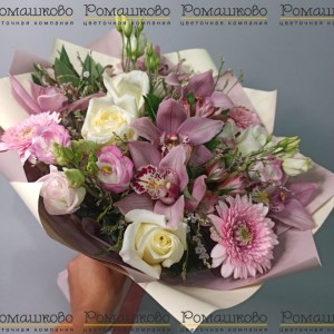 Превью Букет из орхидей «Кофе с молоком»