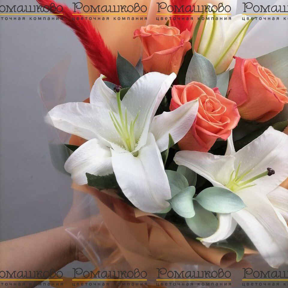 Букет из лилий из лилий «Мона Лиза»