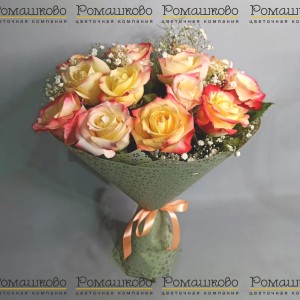 Превью Букет из розы «Румяная заря»