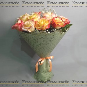 Превью Букет из розы «Румяная заря»