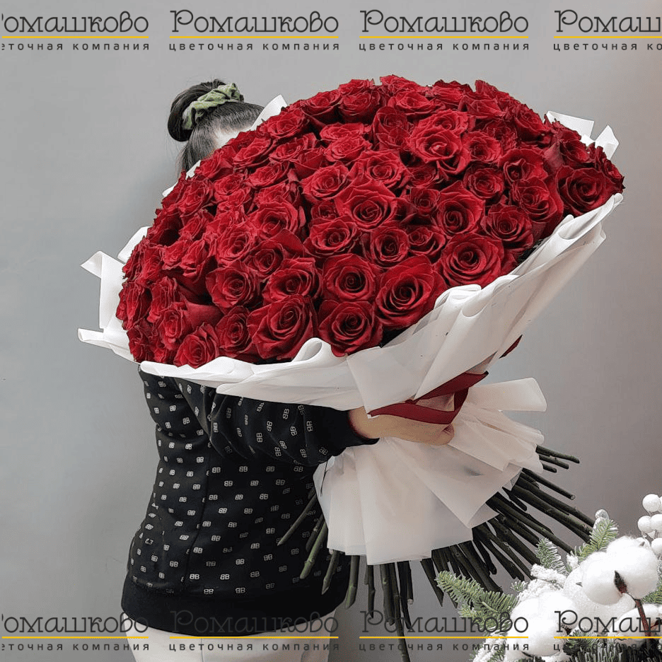 Букет из розы «Миллион алых роз»