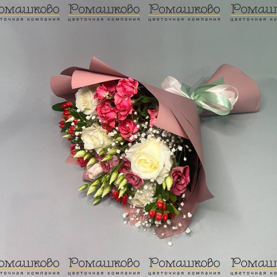 Букет из роз «Взбитые сливки»