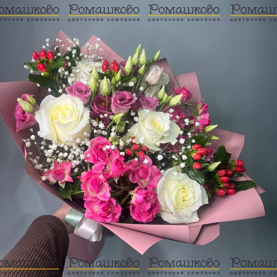 Букет из роз «Взбитые сливки»