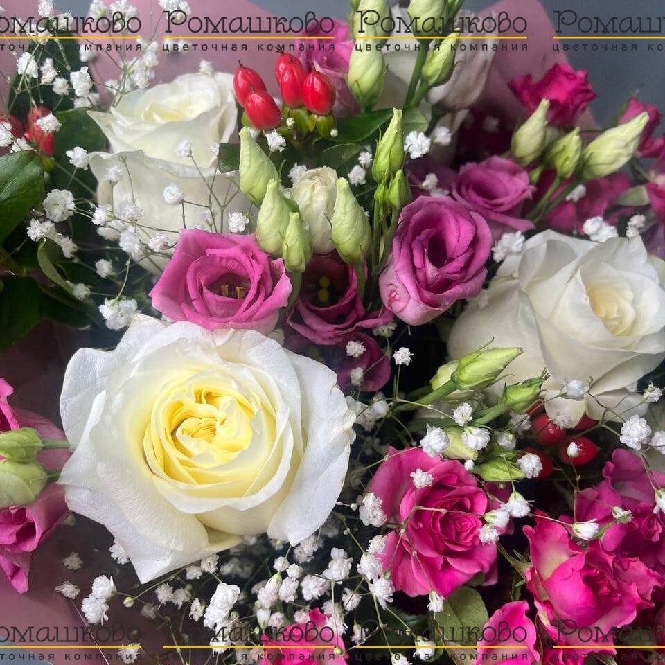 Букет из роз «Взбитые сливки»