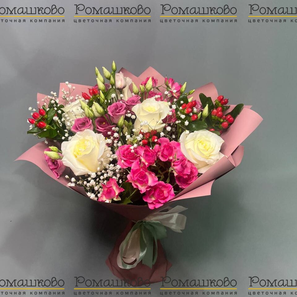 Букет из роз «Взбитые сливки»