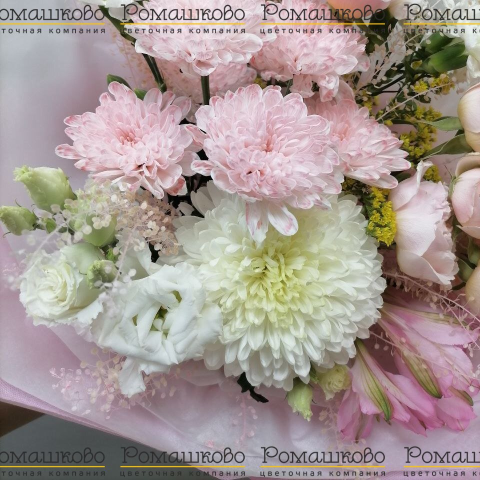 Букет из хризантем «Роскошные объятия»