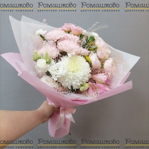 Превью Букет из хризантем «Роскошные объятия»