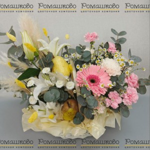 Превью Корзина с цветами «Милые слова»