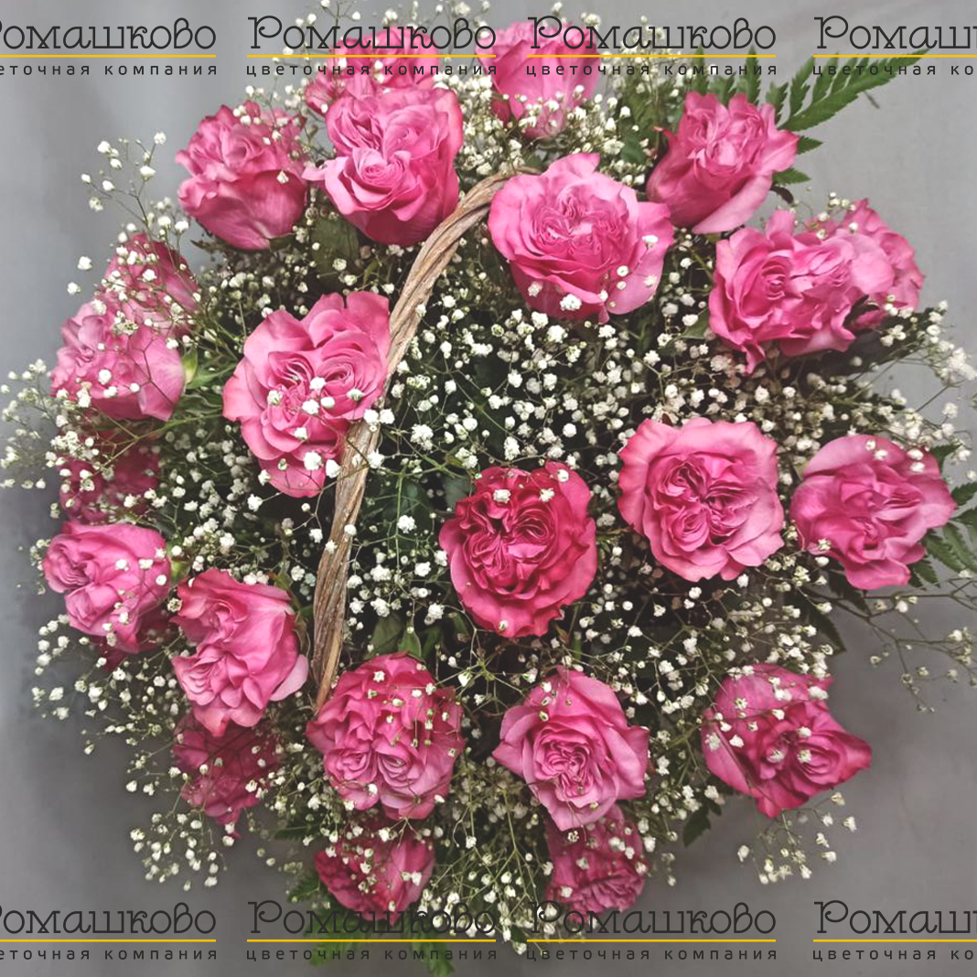 Корзина с цветами «Нежные цветы»