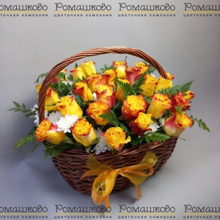 Корзина с цветами «Ангел хранитель» за 17 590 - «Ромашково» в Красноярске