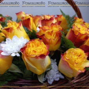 Превью Корзина с цветами «Ангел хранитель»