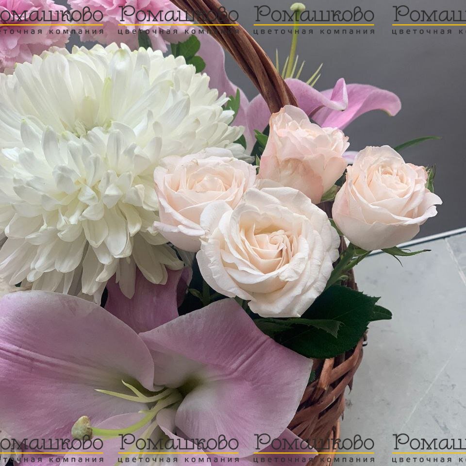 Корзина с цветами «Прекрасного дня»