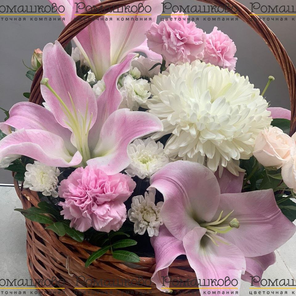 Корзина с цветами «Прекрасного дня»