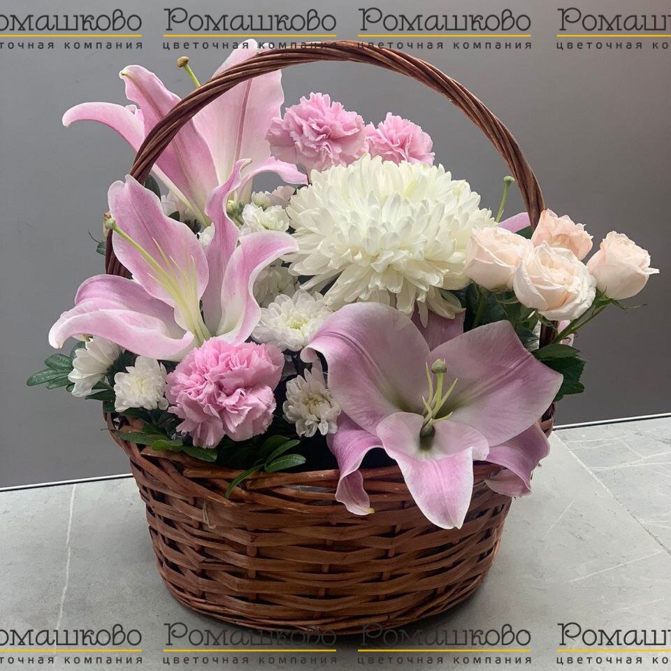 Корзина с цветами «Прекрасного дня»