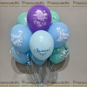 Превью Букет из 9 воздушных шаров с гелием