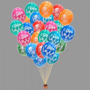 Превью Букет из 25 воздушных шаров с гелием