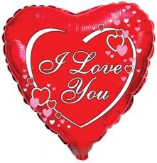 Воздушный шар «I love you сердце»