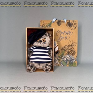 Превью Кот Басик в тельняшке и берете