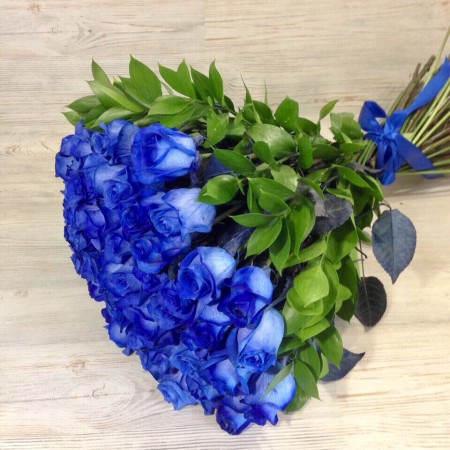 Букет из 51 синей розы (70см) за 20 940 - «Ромашково» в Красноярске