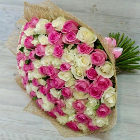 Букет из 101 розы (50см) за 26 900 - «Ромашково» в Красноярске