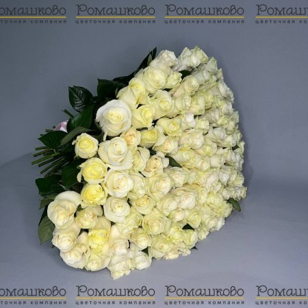 Букет из 101 белой розы (50см) за 29 700 - «Ромашково» в Красноярске
