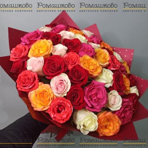 Превью Букет микс из 51 розы (70 см)