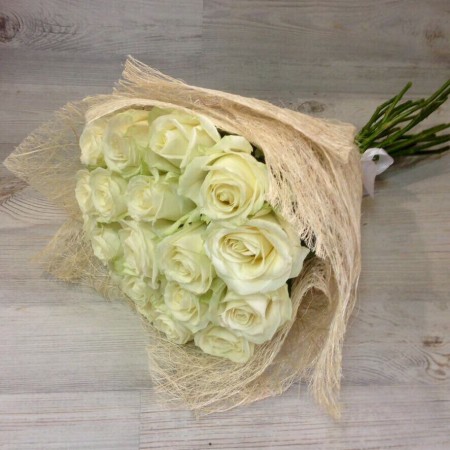 Букет из 19 белых роз за 5 950 - «Ромашково» в Красноярске