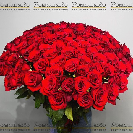 Букет из 101 красной розы (80см) за 32 200 - «Ромашково» в Красноярске