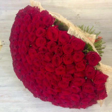 Букет из 201 красной розы (70см) за 61 000 - «Ромашково» в Красноярске