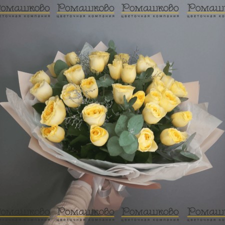 Акция Роза Кремовая (Кения) 31 шт. (50см)