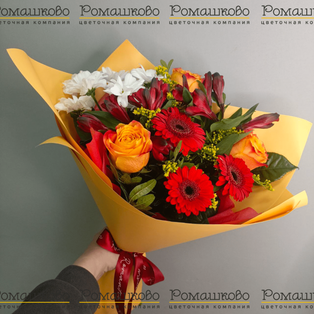 Букет из гербер «Весенний полет»