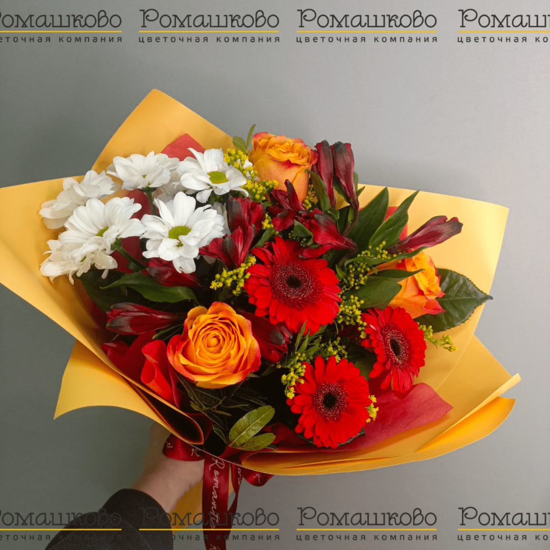 Букет из гербер «Весенний полет»