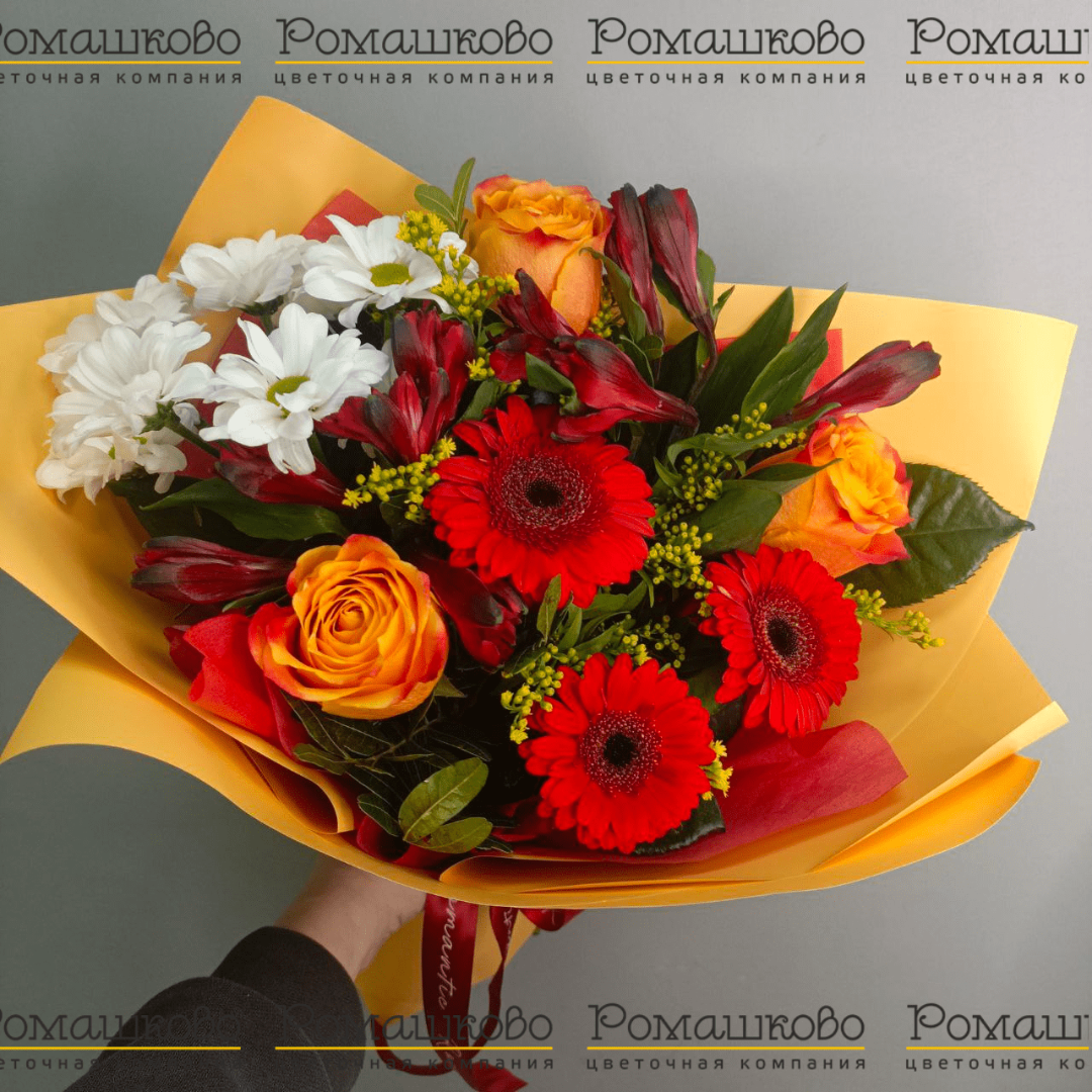 Букет из гербер «Весенний полет»