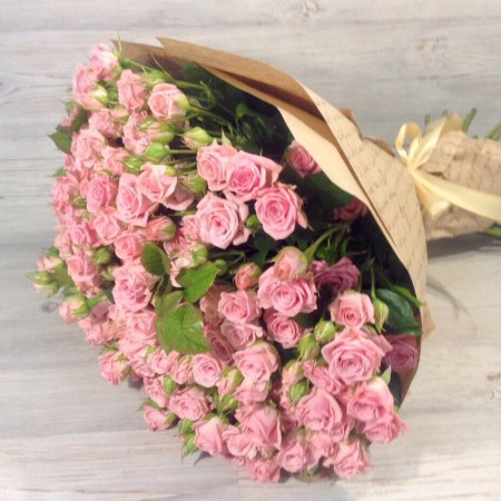 Букет из 39 розовых кустовых роз за 14 150 - «Ромашково» в Красноярске