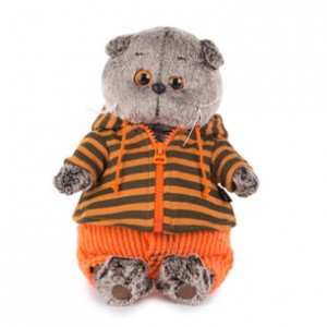 Превью Кот Басик в штанах и полосатой кофте