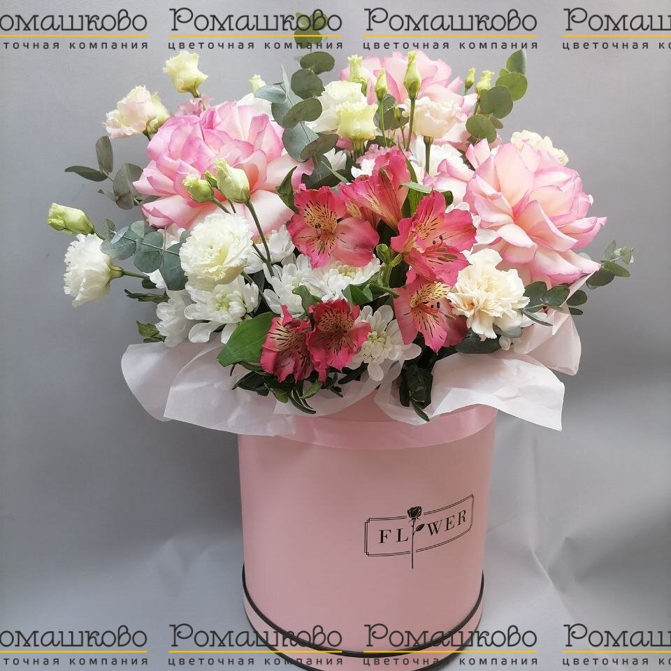 Шляпная коробка цветов «Ясное утро»