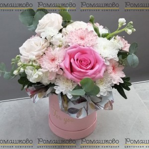 Превью Шляпная коробка цветов «Летний вечер»