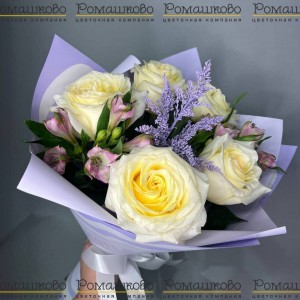 Превью Букет из роз «Зефирка»