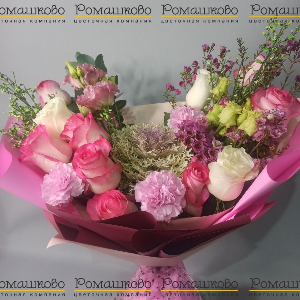 Букет авторский «Розовое сочетание»