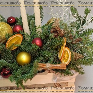 Превью Новогодняя композиции с апельсинами