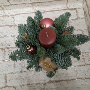 Превью Новогодняя композиции со свечой