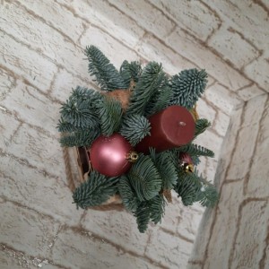 Превью Новогодняя композиции со свечой