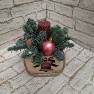 Превью Новогодняя композиции со свечой